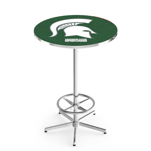 42" Chrome Michigan State Pub Table